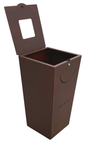 c188_aperto_cestone_trapezoidale_corten_troncopiramidale_serratura_bocca_ridotta_rifiuti_ingombranti